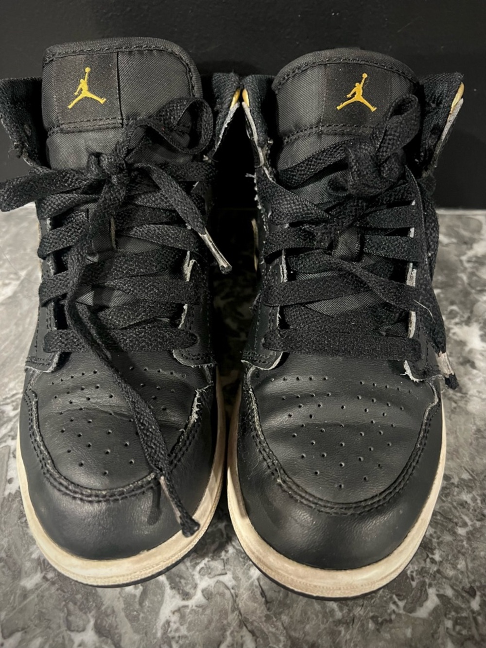 Nike Black & Gold High-Top Sneakers